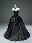 Flowers in Ink Handcrafted Tulle Gown