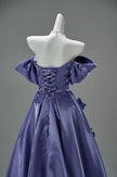 Sandalwood Purple Satin Evening Gown
