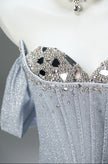 Fishtail Sequin Gown with Crystal Embellishment