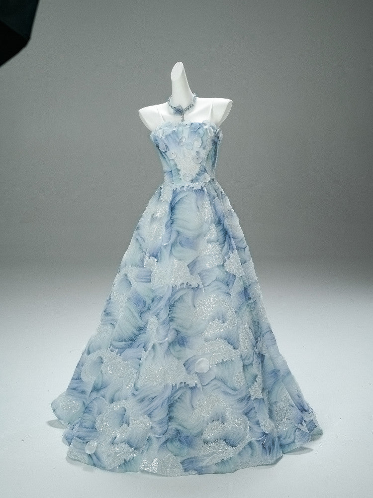 Blue Statement Evening Gown