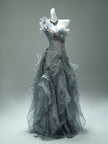 Sea of Shadows Vintage Fishtail Gown