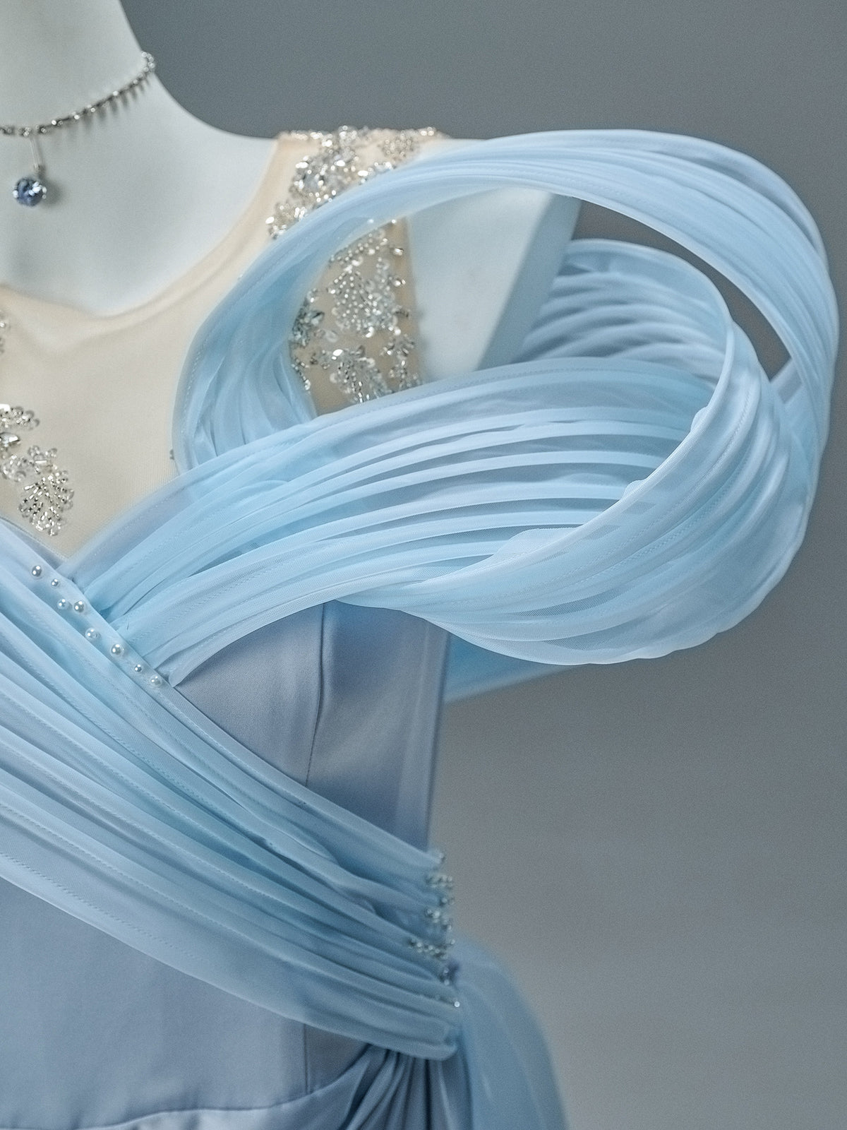 Statement Satin Evening Gown
