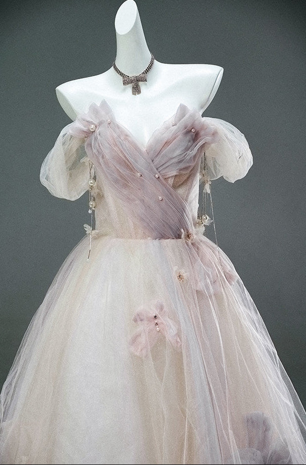 Shattered Flowers Beaded Gown