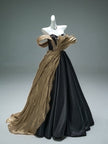 Black Statement Satin Gown