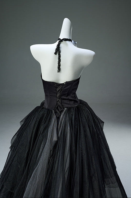 Flowers in Ink Handcrafted Tulle Gown