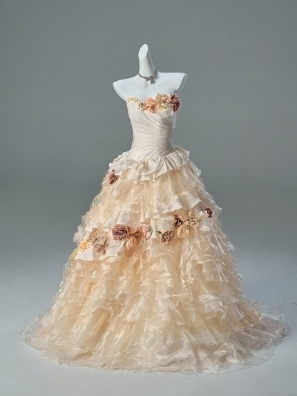 Withered Flower Statement Princess Gown