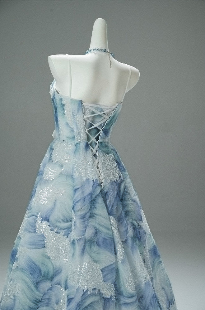 Blue Statement Evening Gown