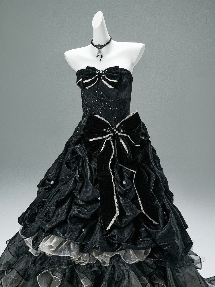 Little Night Breeze Black Princess Gown