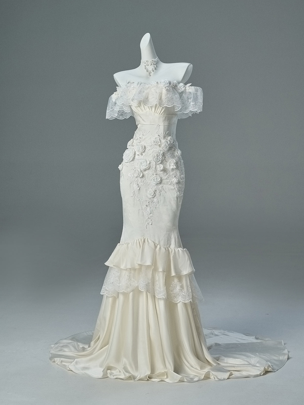 French Vintage Sculpted Gown