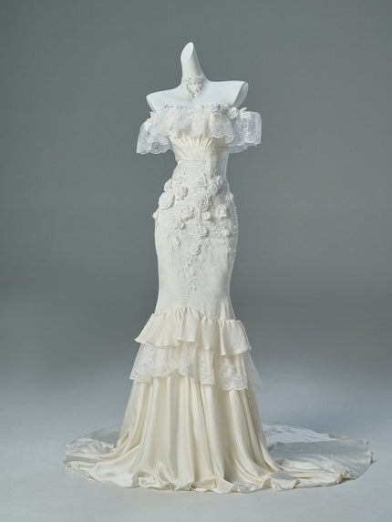French Vintage Sculpted Gown