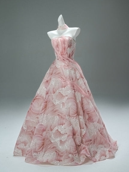 Pink Statement Satin Gown