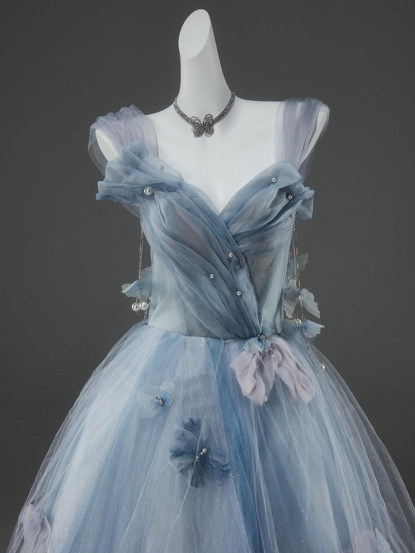 Shattered Flowers Beaded Gown