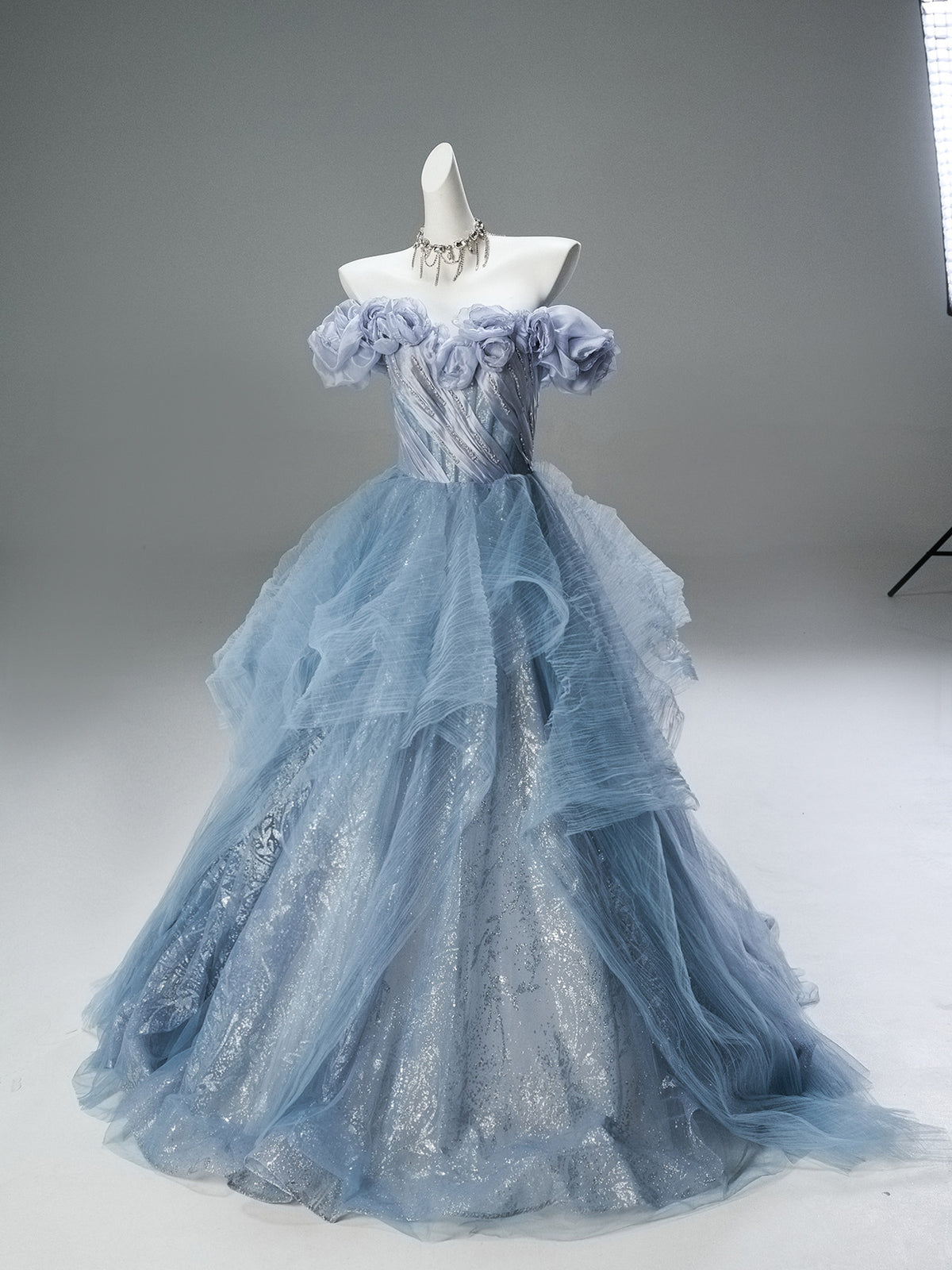 Blue Sakura Statement Gown
