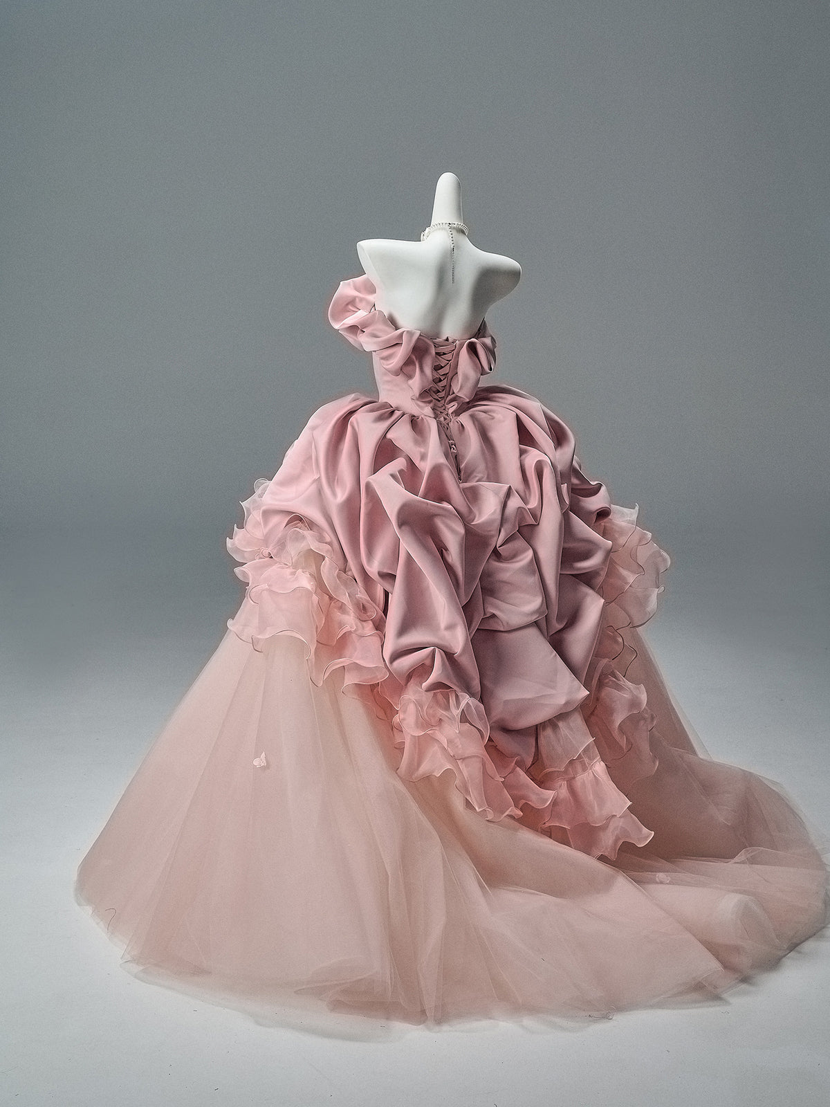 Peach Coco Heavily Embellished Vintage Gown