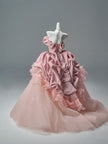 Peach Coco Heavily Embellished Vintage Gown