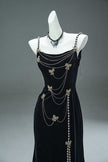 Phantom Black Sculpted Fishtail Gown