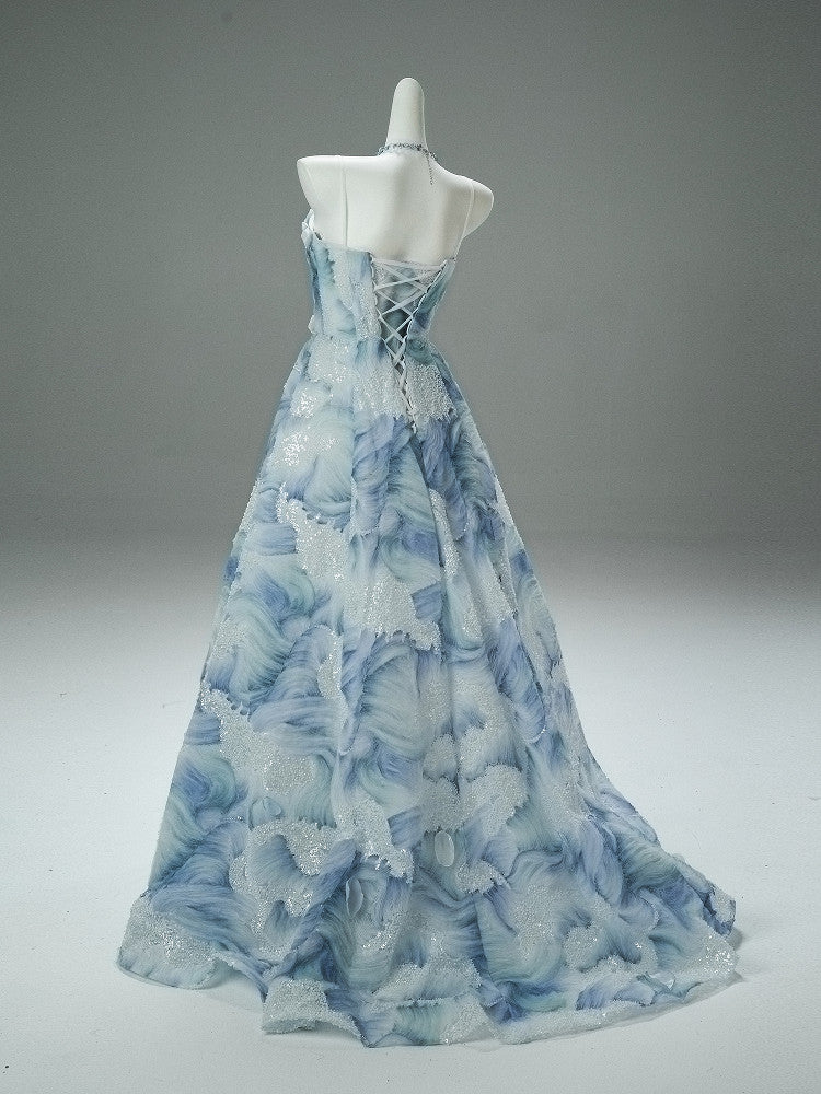 Blue Statement Evening Gown