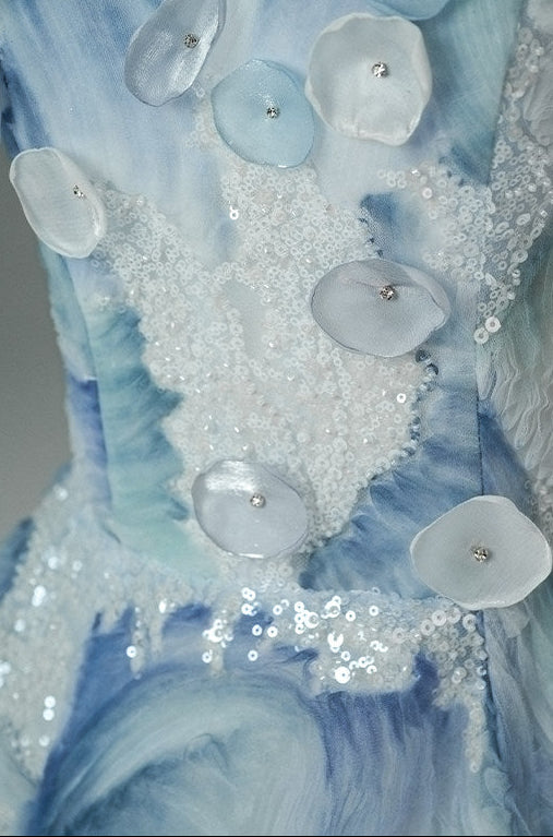 Blue Statement Evening Gown