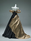 Black Statement Satin Gown