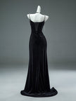 Phantom Black Sculpted Fishtail Gown