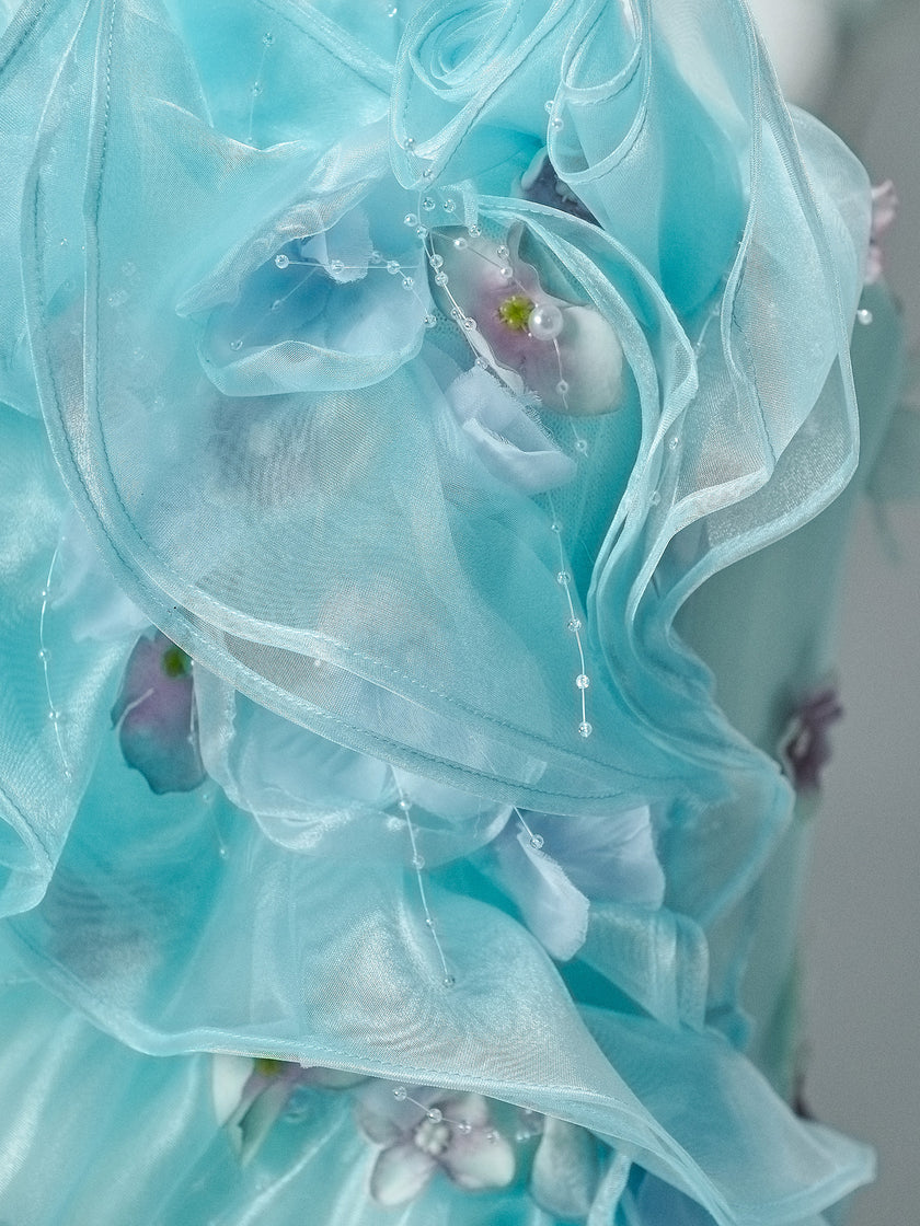 Bluefin Princess Vintage Sculpted Gown