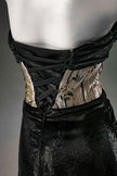 Black Sculpted Fishtail Gown