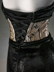 Black Sculpted Fishtail Gown