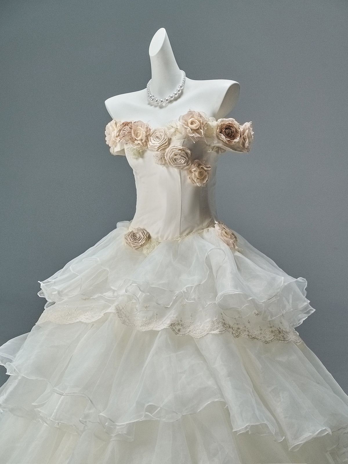 French Vintage Sculpted Gown