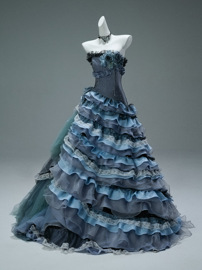 Gradient Vintage Evening Gown