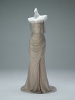 Crystal-Embellished Fishtail Gown