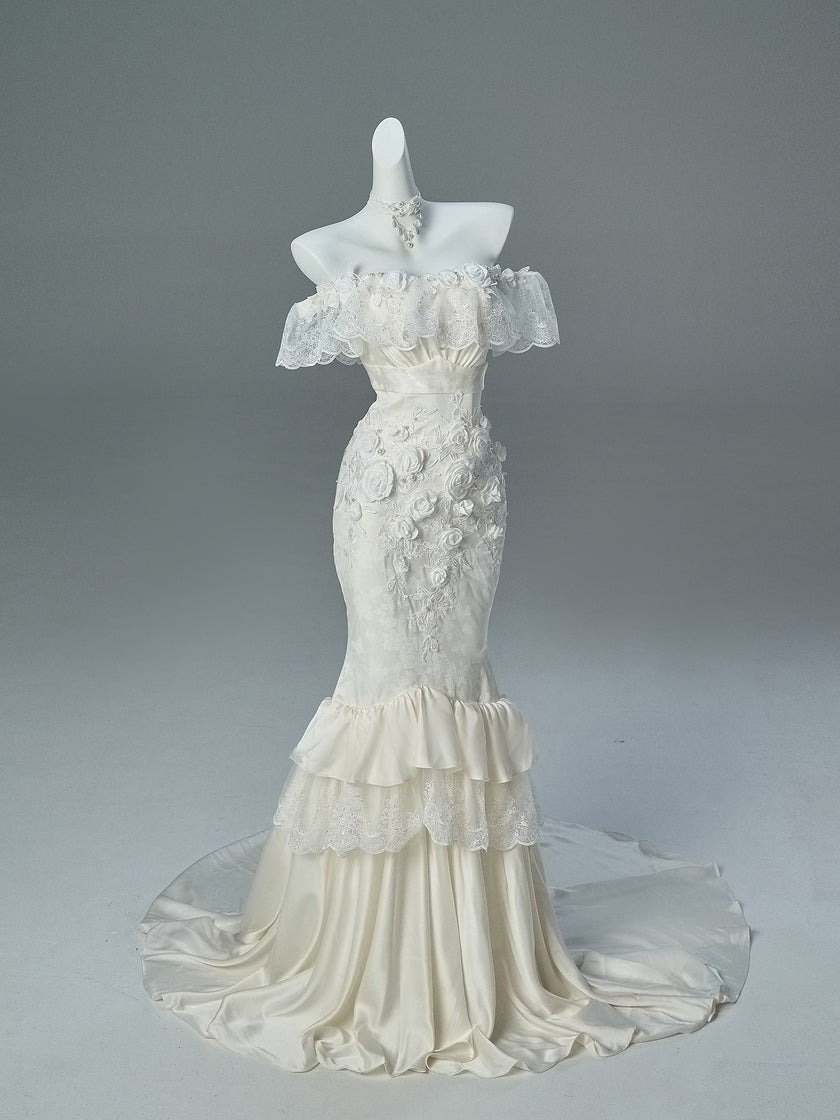 French Vintage Sculpted Gown