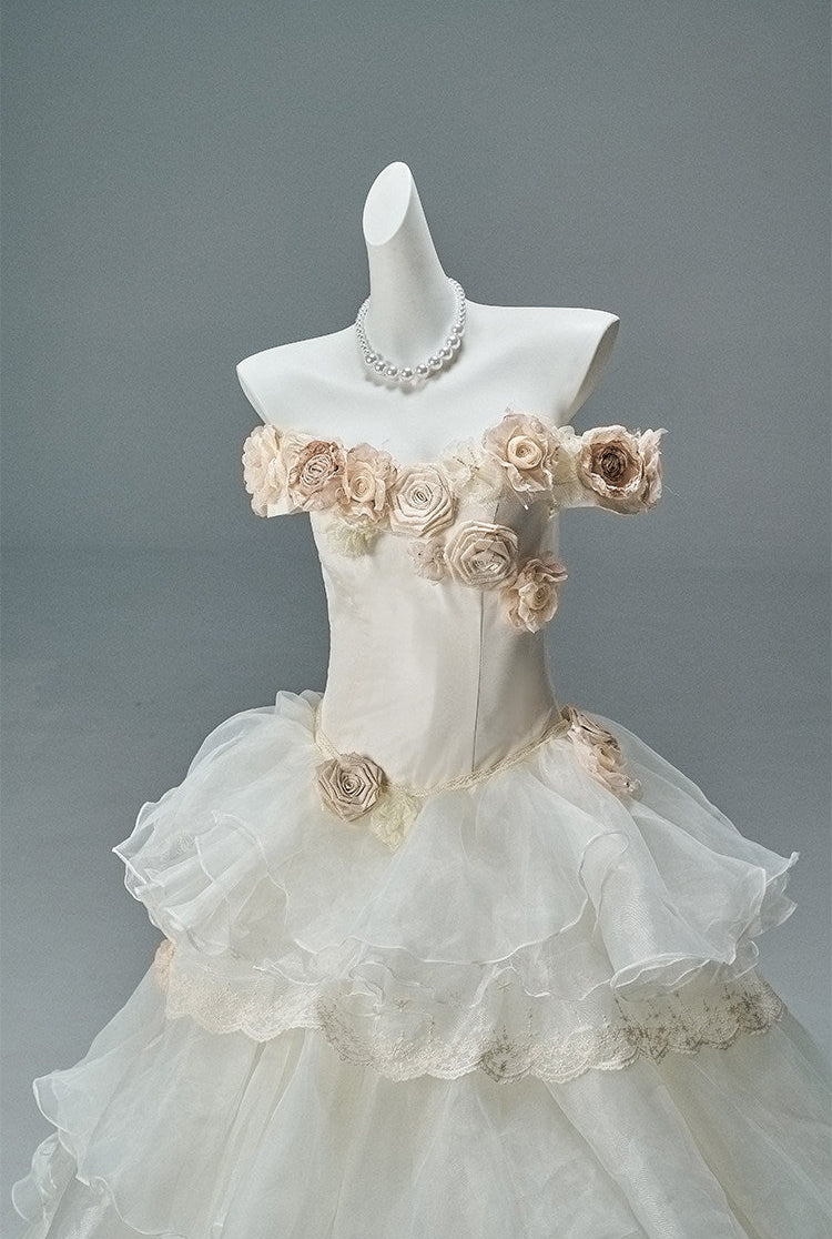 French Vintage Sculpted Gown