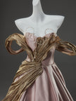 Powdered Pink Statement Satin Gown