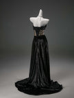 Black Sculpted Fishtail Gown