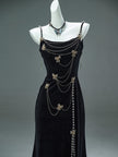 Phantom Black Sculpted Fishtail Gown