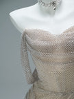 Crystal-Embellished Fishtail Gown