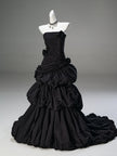Black Vintage Sculpted Gown