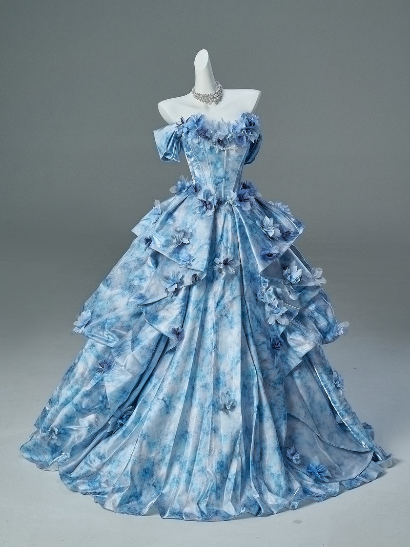 Flower Vintage Princess Gown