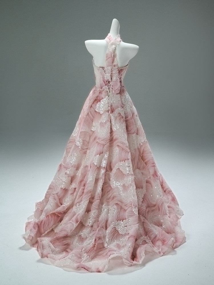 Pink Statement Satin Gown