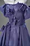 Sandalwood Purple Satin Evening Gown
