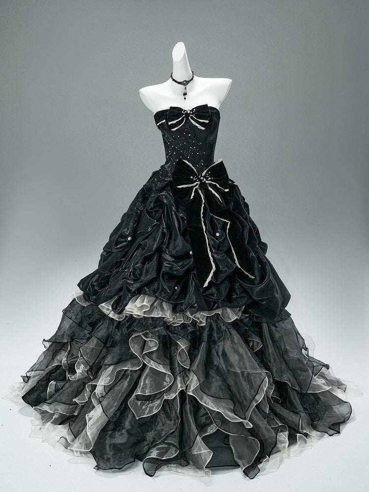 Little Night Breeze Black Princess Gown