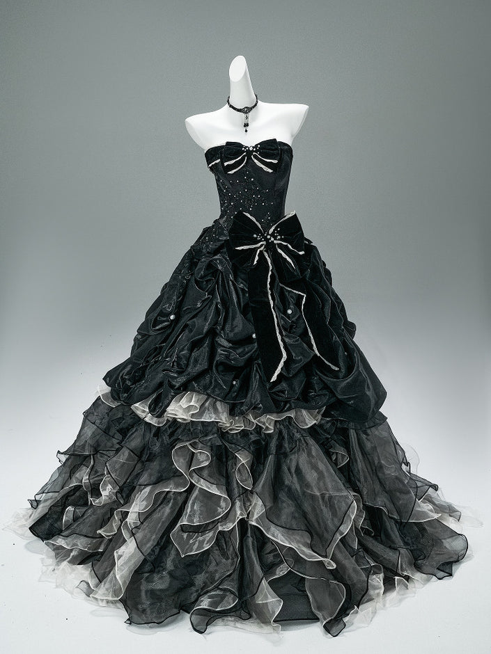 Little Night Breeze Black Princess Gown