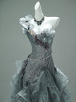 Sea of Shadows Vintage Fishtail Gown