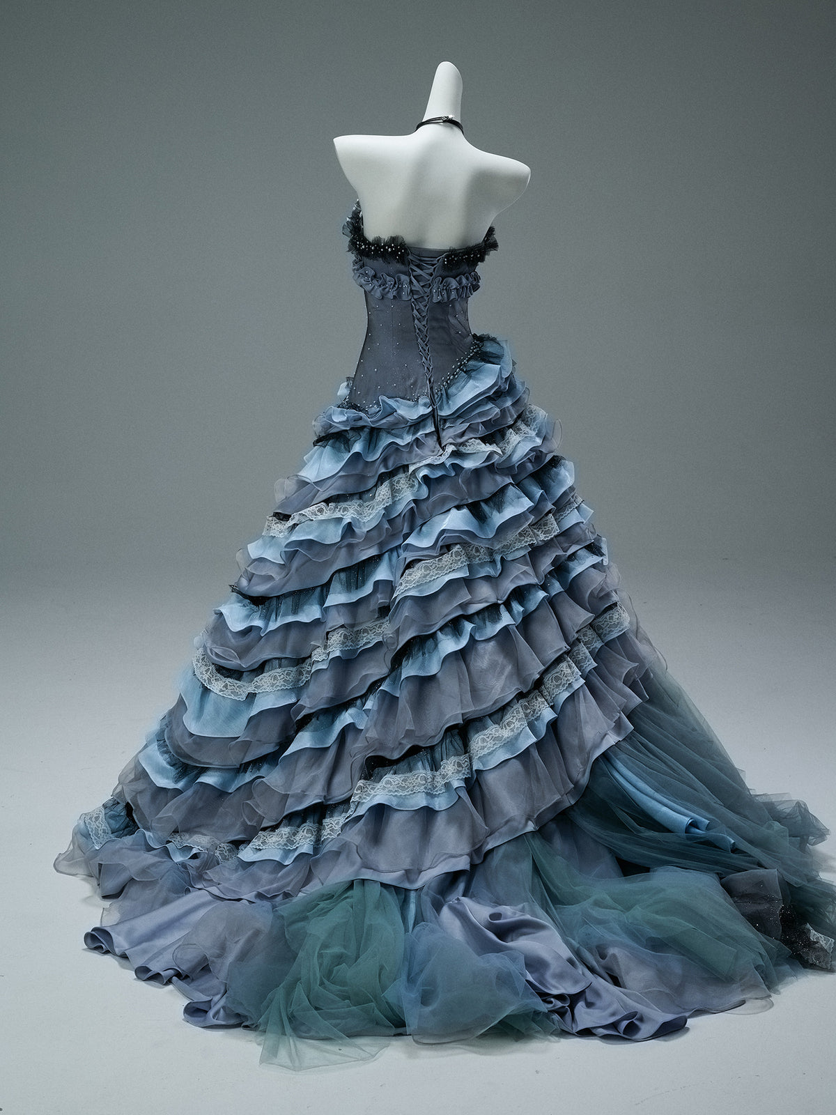Gradient Vintage Evening Gown