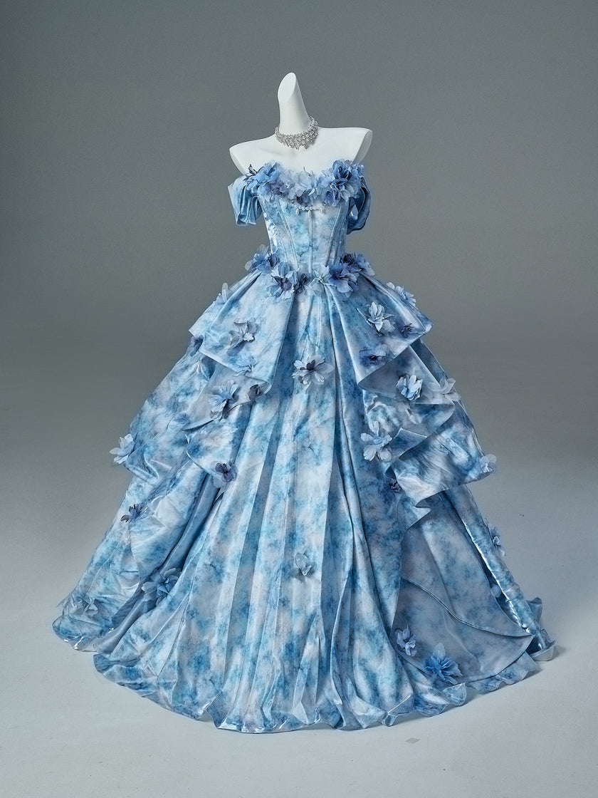 Flower Vintage Princess Gown