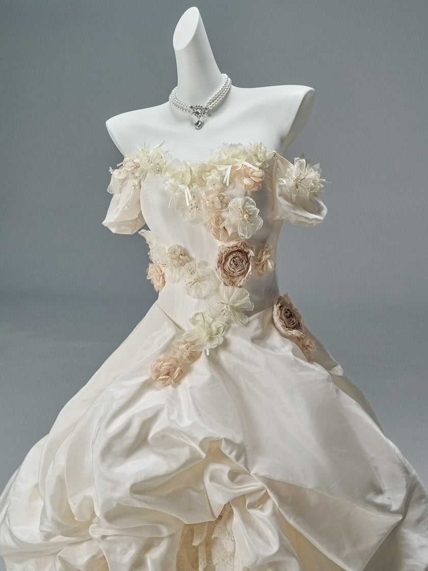 French Vintage Sculpted Gown