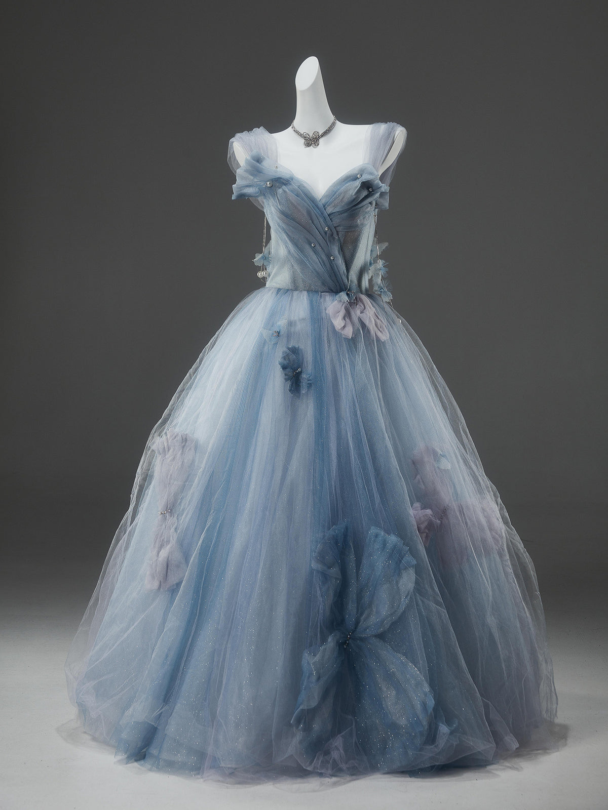 Shattered Flowers Beaded Gown