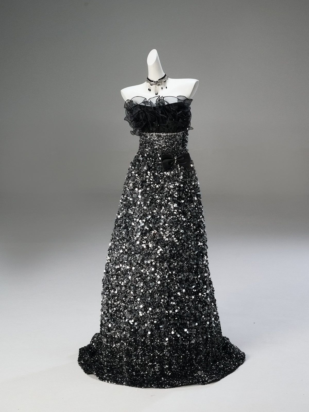 Black Statement Evening Gown