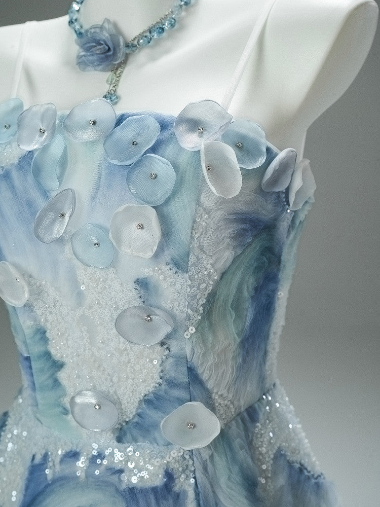 Blue Statement Evening Gown