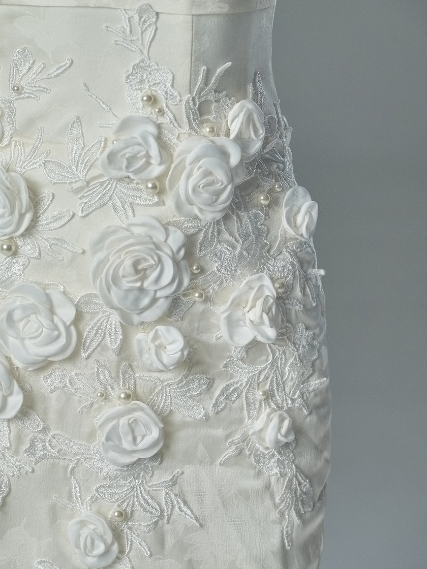 French Vintage Sculpted Gown